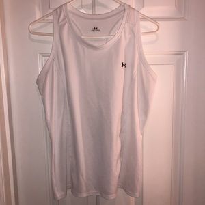 Under Armour white heat gear racerback top
